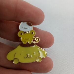 SANRIO Cute Butterly Yellow pompompurin Enamel Pin